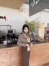 玖慕（JIUMU）100%純山羊絨圍巾女秋冬披肩漸變水波紋保暖圍脖媽媽教師禮物 松露可可-駝棕漸變 曬單實拍圖