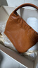 裘真云舒系列手拎云朵包植鞣羊皮休閑百搭小手提包女 焦糖色 曬單實(shí)拍圖