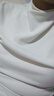 森馬（Semir）長(cháng)袖t恤女短款半高領(lǐng)薄絨輕暖打底衫2024冬新款純色修身抓絨內搭 奶白10534 L 曬單實(shí)拍圖