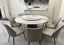 顧家家居（KUKA）大理石餐桌椅組合家用PT7119T 1.5M圓桌+松鼠皮椅*6+手動轉(zhuǎn)盤    曬單實拍圖