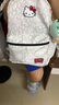 凱蒂貓（hellokitty）雙肩包女書(shū)包初高中生高顏值中學(xué)生初中生女生背包筆記本電腦包 KT涂鴉—米白 曬單實(shí)拍圖