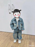 女童牛仔外套套裝春秋2025新款洋氣小女孩兒童衣服工裝休閑兩件套 藍色 套裝 110 曬單實(shí)拍圖