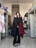 俞兆林2025冬季新款羽絨棉服外套女感大毛領(lǐng)棉衣女長(cháng)款過(guò)膝韓版加厚 黑色 M 曬單實(shí)拍圖