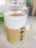 威爾基沖泡杯帶刻度牛奶杯玻璃杯子帶蓋早餐杯咖啡豆漿杯便攜奶粉沖奶杯 可加熱高硼硅杯+杯套300ml 1只 曬單實(shí)拍圖