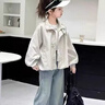 女童春秋外套2026新款女大童秋裝休閑上衣兒童秋季戶(hù)外服牛仔褲子 套裝【外套+牛仔褲】 150 曬單實(shí)拍圖