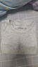 Abercrombie & Fitch男裝24春秋款美式復古廓形圓領(lǐng)微華夫格紋長(cháng)袖T恤124-4341 淺麻灰色 2XL (185/124A) 曬單實(shí)拍圖