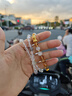 周六福水晶手串女款亮面多寶白水海藍寶石婉約清透多彩手鏈禮物 多寶白水-多彩 35cm 曬單實(shí)拍圖