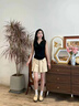 ZHR單鞋女復古英倫厚底增高皮鞋通勤樂(lè )福鞋舒適勃肯女鞋AH706米色37 曬單實(shí)拍圖