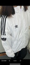 adidas情侶款復古風梭織立領夾克外套男女阿迪達斯官方三葉草 亮白 L 曬單實拍圖