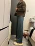 鹿珊伍深藍色復古闊腿牛仔褲女秋季新款小個(gè)子高腰寬松垂感大碼直筒褲子 高腰闊腿牛仔褲【復古藍 】 M 【適合94-105斤】 曬單實(shí)拍圖