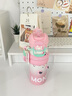 Next Kiss英國聯(lián)名HelloKitty女吸管杯學(xué)生保溫杯兒童水杯大容量316不銹鋼 粉色500ML(贈掛件+貓頭+mini貼+立體貼) 曬單實(shí)拍圖
