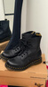 馬丁博士（Dr.Martens）1460 Virginia英倫風(fēng)男女款早秋荔枝紋軟皮馬丁靴 黑色 39 曬單實(shí)拍圖