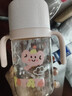 小土豆（potato）PPSU吸管奶瓶一歲以上大寶寶帶手柄重力球吸嘴330ml 淺桃粉 曬單實拍圖