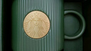 星巴克（Starbucks）墨綠色條紋女神銘牌馬克杯340ml咖啡杯陶瓷杯水杯男生日禮物 曬單實(shí)拍圖