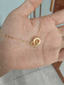 周大生環(huán)環(huán)相扣18K黃金項鏈女K金雙環(huán)項鏈彩金鏈七夕禮物送女友約0.9g 曬單實(shí)拍圖