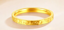 中國黃金（CHINA GOLD）足金碎冰冰戒指男女款黃金固口素圈指環(huán)情人節(jié)生日禮物送女友老婆 碎碎冰戒指 圈號14 1g 曬單實(shí)拍圖
