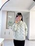 雪中飛羽絨服女短款2025冬季韓版修身百搭輕薄90絨外套嫩芽綠L 曬單實(shí)拍圖