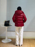 波司登（BOSIDENG）25新款90鵝絨羽絨服泡芙商場(chǎng)熱賣(mài)于適同款新年騏驥紅情侶中性外套 【新年紅】安可拉紅1768 S 160/84A充絨量177g 體重約100-110斤 曬單實(shí)拍圖