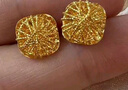 中國黃金（CHINA GOLD）18K金小方糖耳釘女款直針款養(yǎng)耳洞耳飾情人節(jié)生日禮物送女友愛人 【今/次日達(dá)】18K金小方糖耳釘 曬單實(shí)拍圖