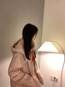 鴨鴨（YAYA）羽絨服女短款2025年新款中式盤扣流蘇衣服時(shí)尚國(guó)潮保暖鴨絨外套XH 粉色 S /155 曬單實(shí)拍圖