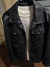 JEEP SPIRIT品質(zhì)翻領(lǐng)皮衣男機車(chē)帥氣2025春季上新派克服青年中年修身皮夾克男 黑色 3XL 曬單實(shí)拍圖