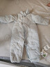 乖奇熊嬰幼兒三防連體衣秋冬保暖寶寶輕薄羽絨服圍脖哈衣爬服外出拜年服 暮色藍/星月奇遇 90 曬單實(shí)拍圖