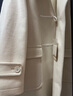 無(wú)印良品（MUJI）女式羊毛混牛角扣大衣長(cháng)款連帽毛呢呢子外套秋冬季外衣女裝 米白色 L (165/88A) 曬單實(shí)拍圖