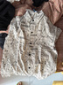 NASA RHUDE夏季短袖襯衫男士休閑寬松上衣服男裝潮牌大碼印花透氣工裝襯衣男 98013卡其 2XL (120-140斤) 曬單實(shí)拍圖