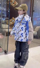 三合一男女童沖鋒衣羽絨服內膽防水外套新款童裝加厚戶(hù)外保暖衣服 藍色外套 120 cm 曬單實(shí)拍圖