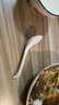 品聚德骨瓷純白小湯勺長(cháng)柄家用大號餐具勺子創(chuàng  )意大勺小勺喝粥勺調羹勺子 骨瓷描金天鵝小勺4個(gè) 曬單實(shí)拍圖