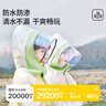 lemonkid兒童雨衣男女童小學(xué)生雨披帶書(shū)包位寶寶上學(xué)防雨服 薄荷海鹽藍(lán)XL 曬單實(shí)拍圖