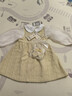 戴維貝拉（DAVE＆BELLA）女童連衣裙小香風(fēng)兒童公主裙幼兒衣服寶寶裙子2025秋裝新款童裙 山茶黃【現貨】 110 cm（建議身高100-110cm） 曬單實(shí)拍圖
