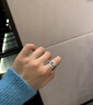 卡家同款 love戒指 男士戒指 玫瑰金戒指 18k金 情侶對(duì)戒 黑釘戒指（寬約6.5mm） 9號(hào)（寬約5.5mm） 曬單實(shí)拍圖