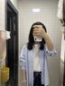優(yōu)衣庫女裝全棉條紋襯衫/長袖襯衣空調(diào)衫薄外套25秋冬新款479079 61 水藍(lán)色 S /155/80A 曬單實(shí)拍圖