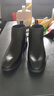 西域駱駝牛皮馬丁靴男靴子切爾西靴內增高韓版英倫發(fā)型師高幫皮鞋尖頭短靴 曬單實(shí)拍圖