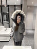 詩(shī)丹蕊工裝派克羽棉襖絨棉服女2025冬季加厚新款爆款美式復古大毛領(lǐng)棉衣 灰色 均碼 【可備注碼數】 曬單實(shí)拍圖