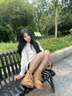 卓詩(shī)尼厚底馬丁靴女2025秋冬季新款復古英倫風(fēng)單靴增高大黃靴子系帶短靴 駝色-單里 37 曬單實(shí)拍圖