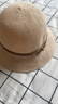 啄木鳥(niǎo)（TUCANO）防曬帽子女款2025新款春夏漁夫帽可折疊時(shí)尚顯年輕遮陽(yáng)帽編織草帽 米色 M(56-58cm) 曬單實(shí)拍圖