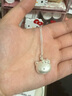 OIDSG老鳳凰9999銀飾店kitty貓寶寶純銀項鏈足銀可愛(ài)貓咪吊墜卡通生日 側身鏈45厘米+kt貓吊墜 曬單實(shí)拍圖