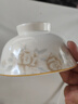 浩雅景德鎮陶瓷餐具陶瓷碗飯碗高顏值家用花仙子4.5英寸高腳碗10個(gè)裝 曬單實(shí)拍圖