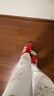 阿迪達斯（adidas）三葉草男女鞋GAZELLE INDOOR低幫休閑鞋IF1808紅白36.5 曬單實(shí)拍圖