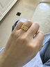 老鋪黃金古法手工足金指環(huán) · 玫瑰花窗（1號）鉆戒 寶石款12號金重約9.39g 曬單實(shí)拍圖