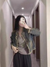 SLLAVIF品牌時(shí)尚2025春新款毛邊設計感水洗牛仔外套女短款小個(gè)子夾克上衣 藍色牛仔上衣 S 95斤以下 曬單實(shí)拍圖
