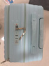 花瞳行李箱女20寸可上飛機(jī)小型拉桿箱登機(jī)箱旅行箱多功能密碼箱皮箱子 淺藍(lán)色【充電+掛鉤+干濕分離】 20英寸 【可登機(jī)箱，短途旅行】 曬單實(shí)拍圖