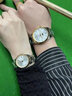 歐品客情侶手表機械全自動(dòng)一對瑞士品牌排行十大名表七夕情人節生日禮物 藍寶石表鏡-夜光防水-男女間白款 曬單實(shí)拍圖