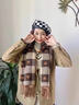 CRANTA KOMEIA圍巾女秋冬季2025新款格子圍脖保暖披肩加厚生日禮物送女生女友 卡其色 高級感送老婆女朋友愛(ài)人實(shí)用高檔 曬單實(shí)拍圖