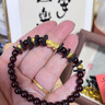 周六福  黃金手鏈女款3D硬金貔貅金珠石榴石足金手串 定價(jià) 1.84g 曬單實(shí)拍圖