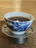 貴和祥 陶瓷品茗杯高檔主人杯子功夫茶杯單杯手繪青花瓷小茶杯 青花松蔭雅興杯 曬單實(shí)拍圖