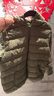 asics亞瑟士童裝25年冬季兒童新款高柔軟高充絨量三防保暖羽絨服 軍綠色 清潔度1000-鴨絨 175 充絨量117.3g 曬單實(shí)拍圖