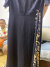 羅蒙（ROMON）2025夏季媽媽裝新款連衣裙洋氣時(shí)尚減齡中年女士夏季短袖雪紡裙 藏青色 XL  90-105斤 曬單實(shí)拍圖